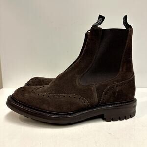 NWOT Todd Snyder x Tricker's Henry Wing Cap Chelsea Suede Boot Mens UK 7/ US 8.5